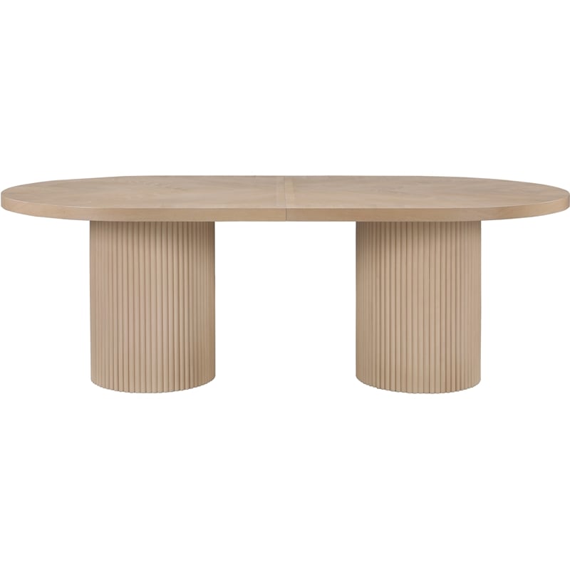 Meridian Furniture Belinda Natural White Oak Wood Dining Table