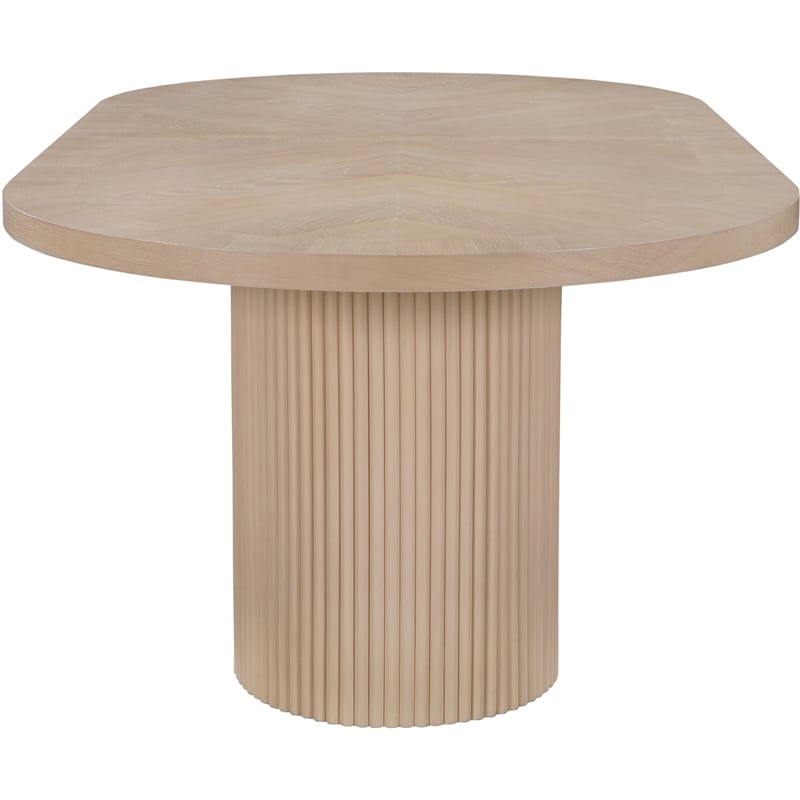 Meridian Furniture Belinda Natural White Oak Wood Dining Table