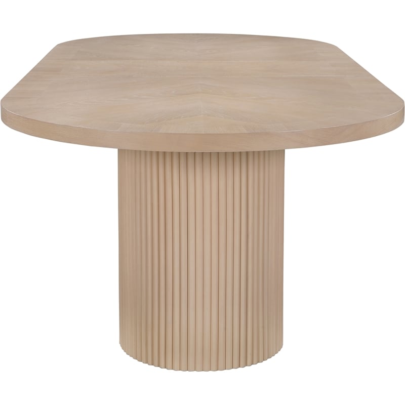 Meridian Furniture Belinda Natural White Oak Wood Dining Table