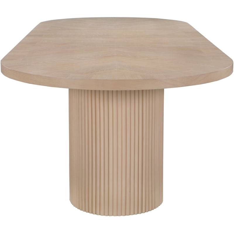 Meridian Furniture Belinda Natural White Oak Wood Dining Table