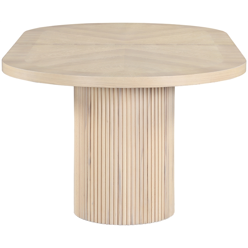 Meridian Furniture Belinda Natural White Oak Wood Dining Table