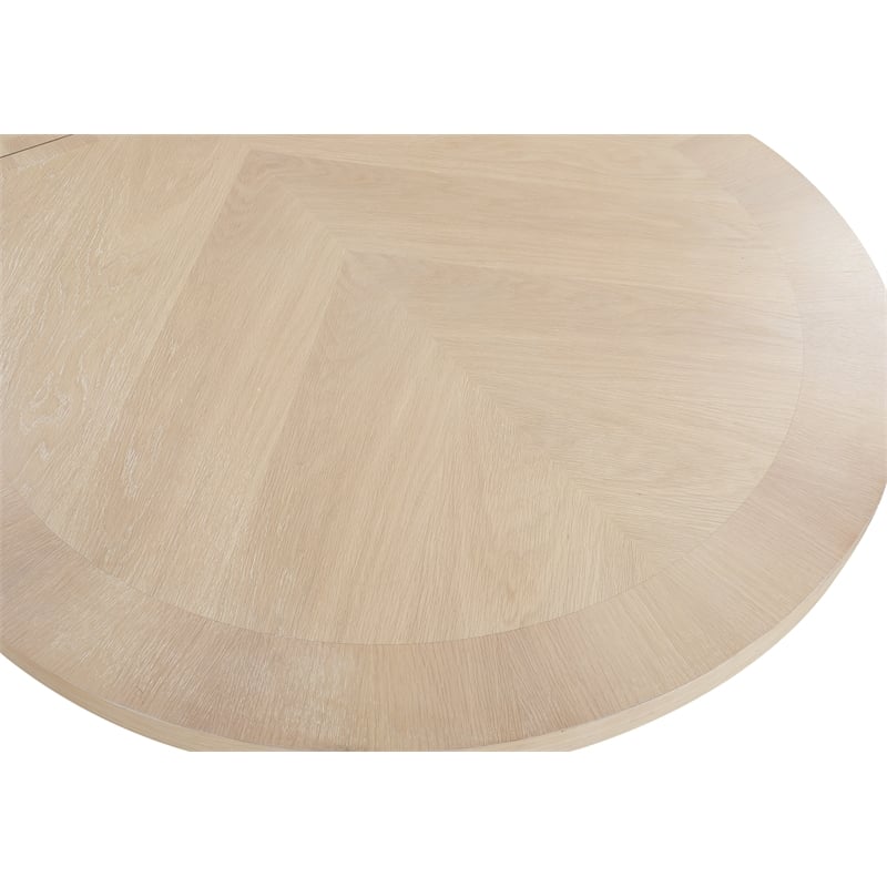 Meridian Furniture Belinda Natural White Oak Wood Dining Table
