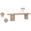 Meridian Furniture Belinda Natural White Oak Wood Dining Table