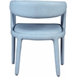 Meridian Furniture Sylvester Light Blue Vegan Leather Dining Chair