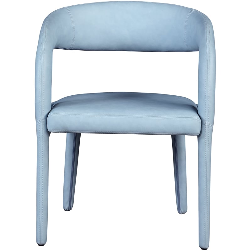 Meridian Furniture Sylvester Light Blue Vegan Leather Dining Chair