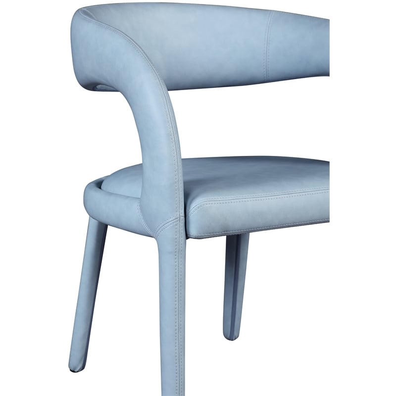 Meridian Furniture Sylvester Light Blue Vegan Leather Dining Chair