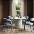 Meridian Furniture Sylvester Light Blue Vegan Leather Dining Chair