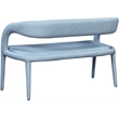 Meridian Furniture Sylvester Light Blue Vegan Leather Bench