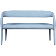 Meridian Furniture Sylvester Light Blue Vegan Leather Bench