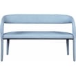 Meridian Furniture Sylvester Light Blue Vegan Leather Bench