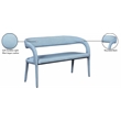 Meridian Furniture Sylvester Light Blue Vegan Leather Bench
