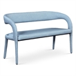 Meridian Furniture Sylvester Light Blue Vegan Leather Bench