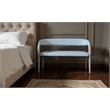 Meridian Furniture Sylvester Light Blue Vegan Leather Bench