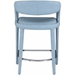 Meridian Furniture Sylvester Light Blue Vegan Leather Stool