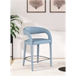 Meridian Furniture Sylvester Light Blue Vegan Leather Stool