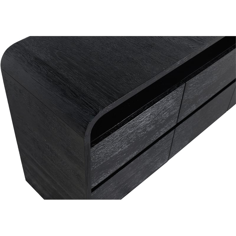 Meridian Furniture Cresthill Black Solid Oak Wood Dresser