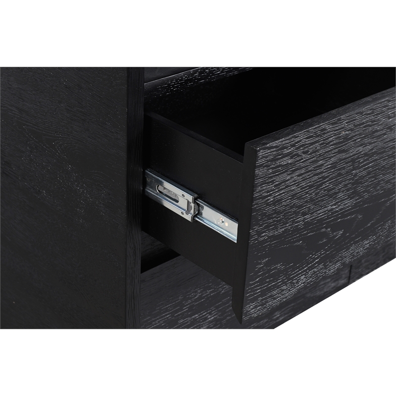 Meridian Furniture Cresthill Black Solid Oak Wood Dresser