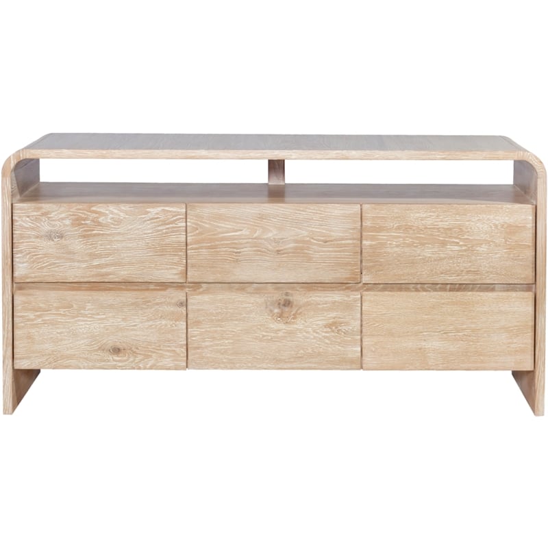 Meridian Furniture Cresthill Natural Solid Oak Wood Dresser