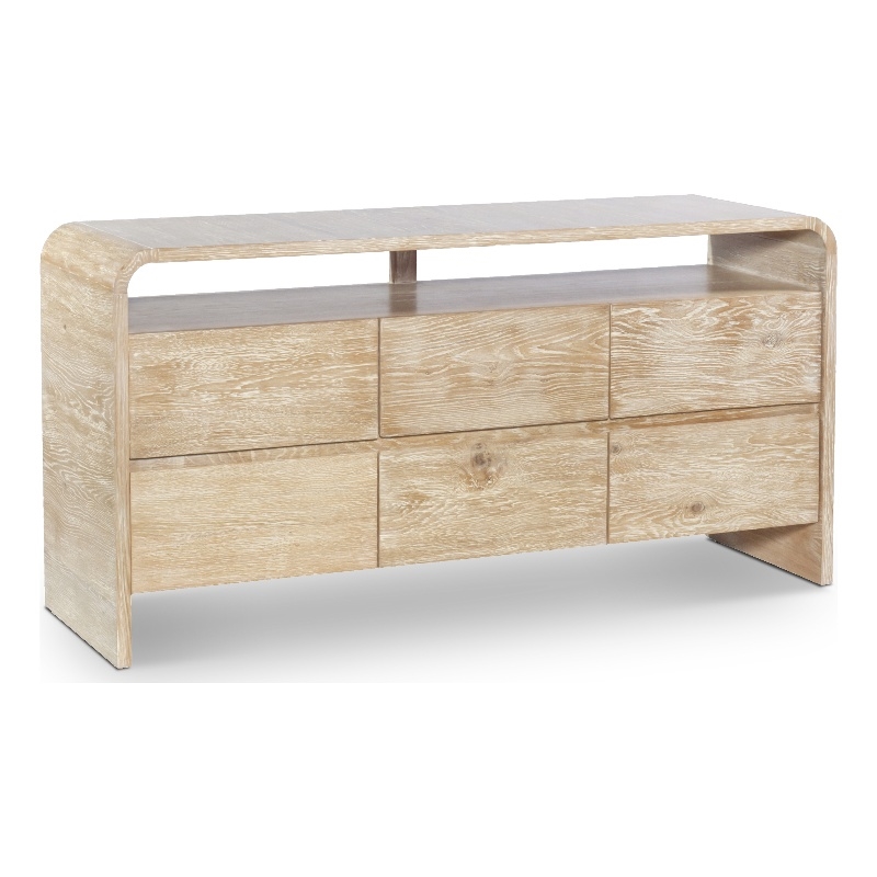 Meridian Furniture Cresthill Natural Solid Oak Wood Dresser