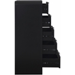 Meridian Furniture Sage Black Chest with Natural Cane Drawer Front