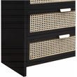 Meridian Furniture Sage Black Dresser with Natural Cane Drawer Front