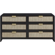 Meridian Furniture Sage Black Dresser with Natural Cane Drawer Front