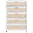 Meridian Furniture Sage White Chest with Natural Cane Drawer Front