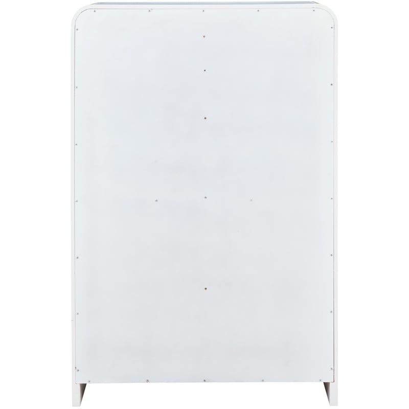 Meridian Furniture Sage White Chest with Natural Cane Drawer Front