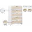 Meridian Furniture Sage White Chest with Natural Cane Drawer Front