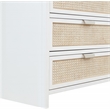 Meridian Furniture Sage White Dresser with Natural Cane Drawer Front