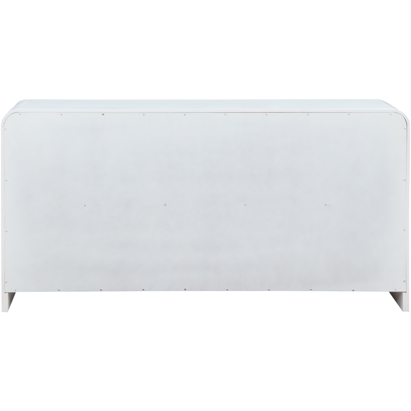 Meridian Furniture Sage White Dresser with Natural Cane Drawer Front