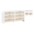 Meridian Furniture Sage White Dresser with Natural Cane Drawer Front