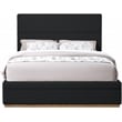 Meridian Furniture Monaco Black Fabric Queen Bed