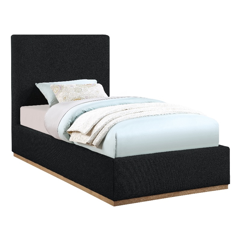 Meridian Furniture Monaco Black Fabric Twin Bed
