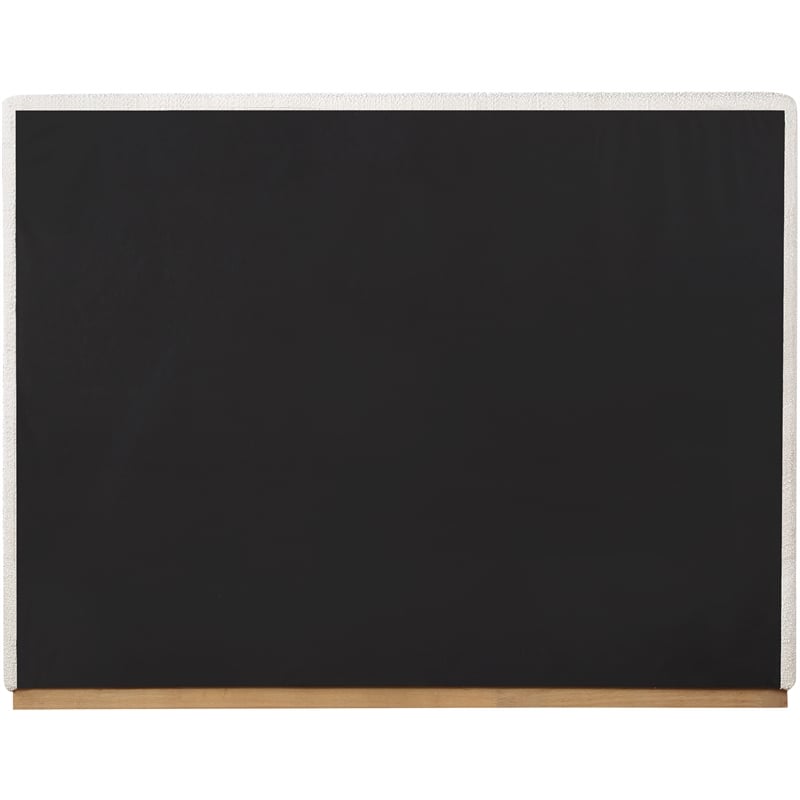 Meridian Furniture Monaco Cream Fabric Queen Bed