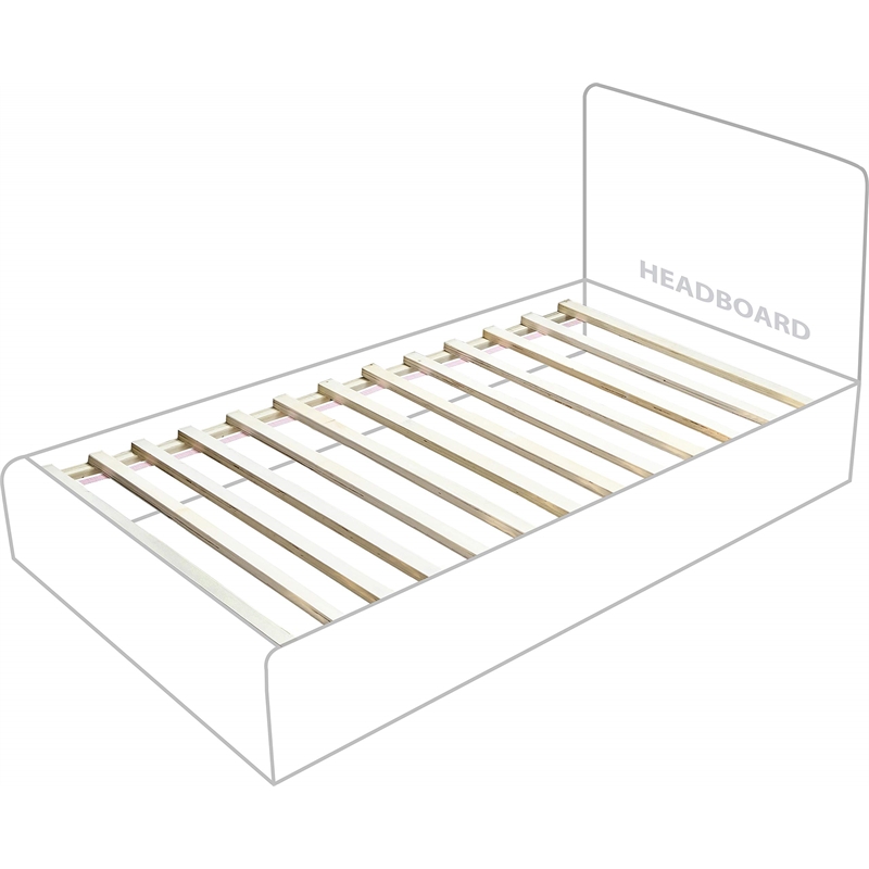 Meridian Furniture Monaco Cream Fabric Twin Bed