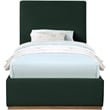Meridian Furniture Monaco Green Fabric Twin Bed