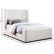 Meridian Furniture Oliver Cream Fabric Queen Bed