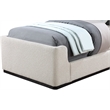 Meridian Furniture Oliver Cream Fabric Twin Bed