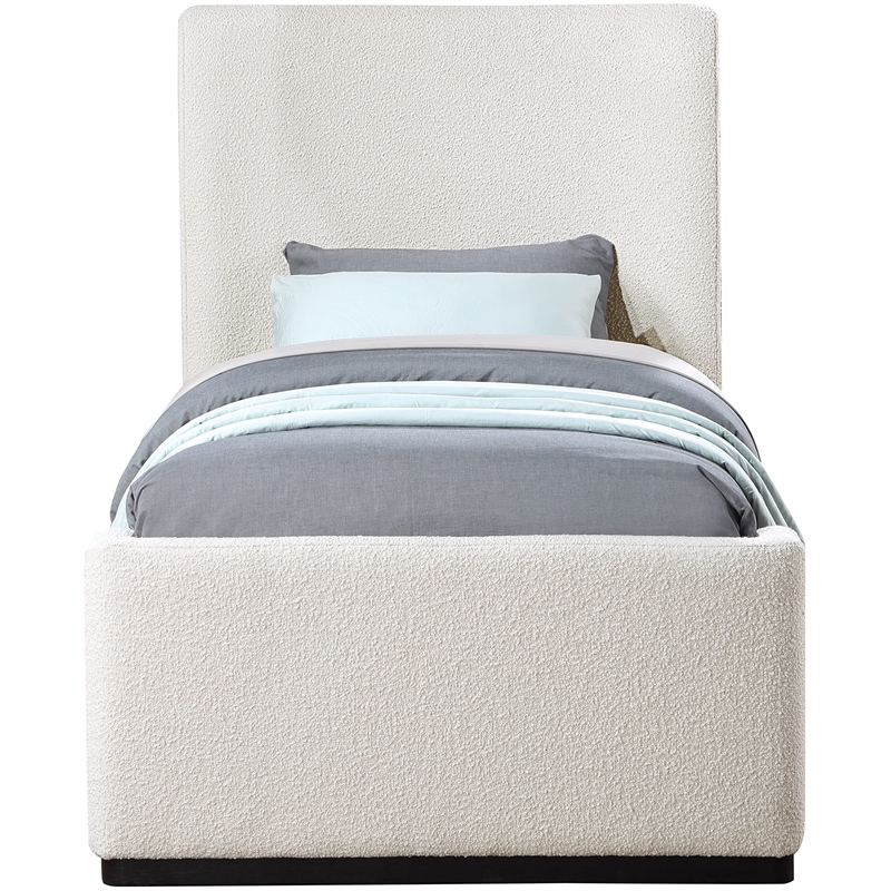 Meridian Furniture Oliver Cream Fabric Twin Bed