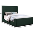 Meridian Furniture Oliver Green Fabric Full Bed