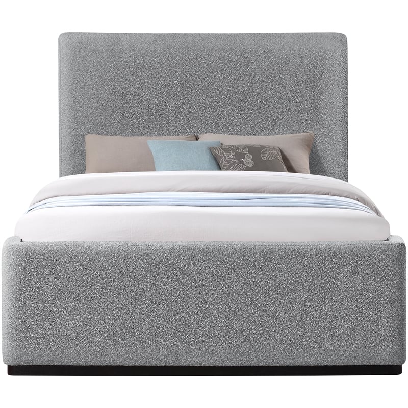 Meridian Furniture Oliver Grey Fabric Queen Bed