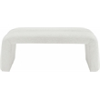 Meridian Furniture Arc Cream Fabric Bench