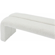 Meridian Furniture Arc Cream Fabric Bench
