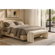 Meridian Furniture Arc Cream Fabric Bench