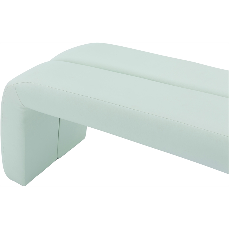 Meridian Furniture Arc Mint Vegan Leather Bench
