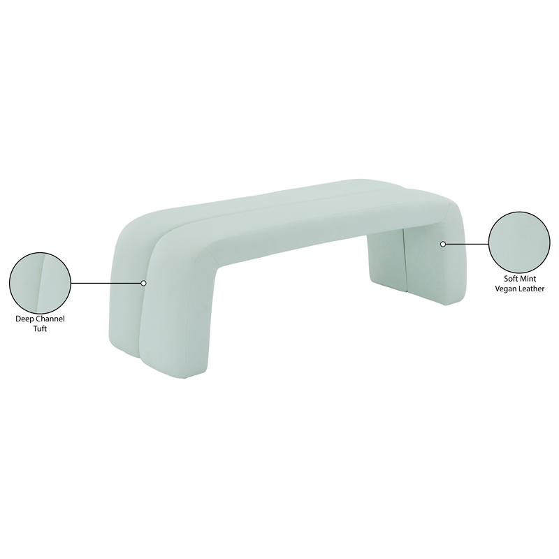 Meridian Furniture Arc Faux Leather Bench Meridian Furniture Arc Faux Leather Bench