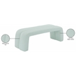 Meridian Furniture Arc Mint Vegan Leather Bench