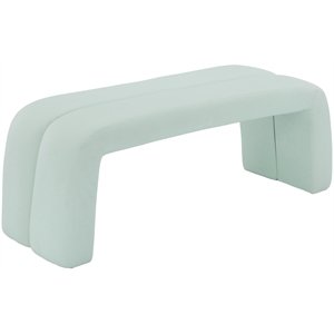 Meridian Furniture Arc Mint Vegan Leather Bench
