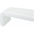 Meridian Furniture Arc White Vegan Leather Bench